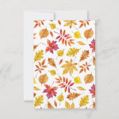 落下離れするガーランド秋結婚のQRコード 出欠カード (裏面)