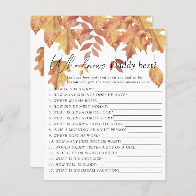 落下離れする人 – 誰がパパのゲー最高のムを知る (正面/裏面)