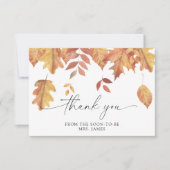 落下離れブライダルシャワーサンキューカード カード (正面)