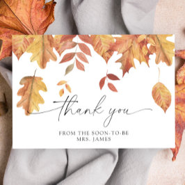 落下離れブライダルシャワーサンキューカード カード
