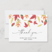 落下離れブライダルシャワーサンキューカード カード (正面)