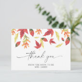 落下離れブライダルシャワーサンキューカード カード (スタンド正面)