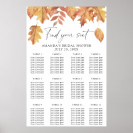 落下離れブライダルシャワー座席表 ポスター