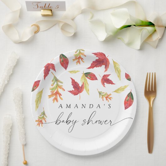 落下離れ式ベビーシャワー ペーパープレート (ウェディング)