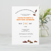 落下離れ結婚婚約招待状 招待状 (スタンド正面)