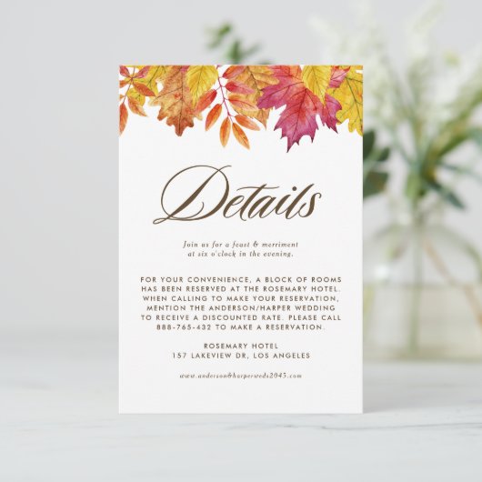 落下離れ結婚詳細 エンクロージャーカード (スタンド正面)