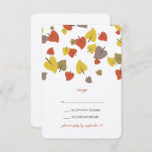 落下離れRSVPカード 出欠カード (正面/裏面)