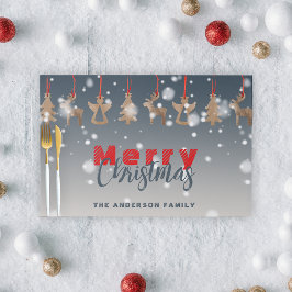 落下雪片木製オーナメント紙ランチョンマット ペーパーパッド