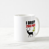 落下200ポンドのおもしろい狩りマグ コーヒーマグカップ (正面右)