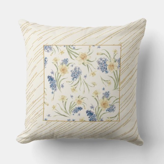 落光フローラII枕 – 秋フローラ クッション (正面)