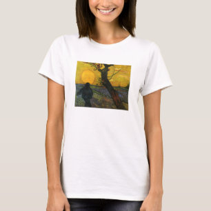 落日のTシャツを持つゴッホのSower Tシャツ