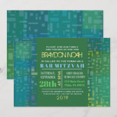 落星と四角 バー・バット・ミツバ祭 招待状 (正面/裏面)