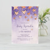落星水彩紫ベビー散布 招待状 (スタンド正面)