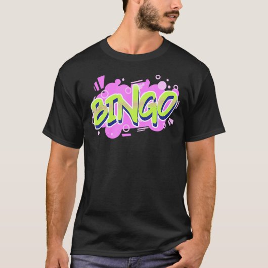 落書きおもしろいビンゴゲームナイト Tシャツ (正面)