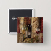 落書きおよびワイン 缶バッジ (正面&裏面)