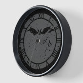 落書きこうもり 壁時計 (傾斜)