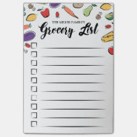 落書きされたチェックボックスの食料雑貨のリスト