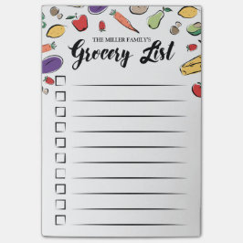 落書きされたチェックボックスの食料雑貨のリスト ポストイット