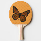 落書きされた（昆虫）オオカバマダラ、モナークの卓球ラケット 卓球ラケット (裏面)