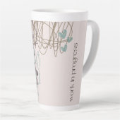 落書きとハート – 作業中 カフェラテマグ (右アングル)