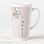 落書きとハート – 作業中 カフェラテマグ (右)