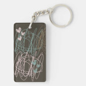 落書きとハート – 作業中 キーホルダー (裏面)