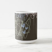 落書きとハート – 作業中 コーヒーマグカップ (中央)