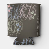 落書きとハート – 作業中 缶クーラー (正面)