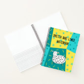 落書きと罫線入り ノートブック (内部)