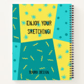 落書きと罫線入り ノートブック (裏面)