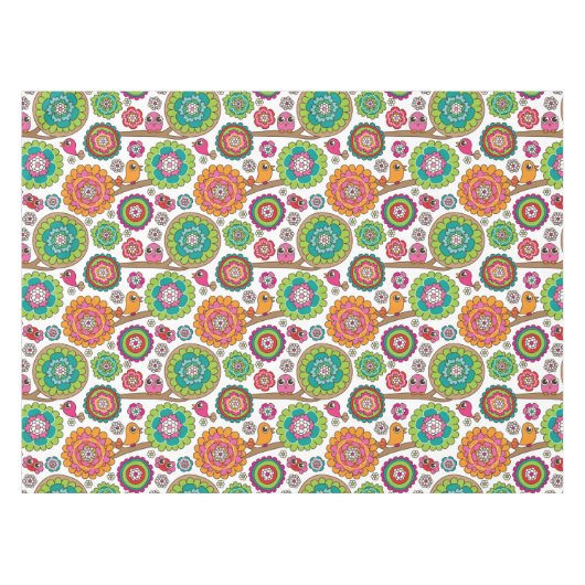 落書きによっては背景パターンが開花します テーブルクロス (正面(横))