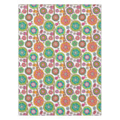 落書きによっては背景パターンが開花します テーブルクロス (正面)