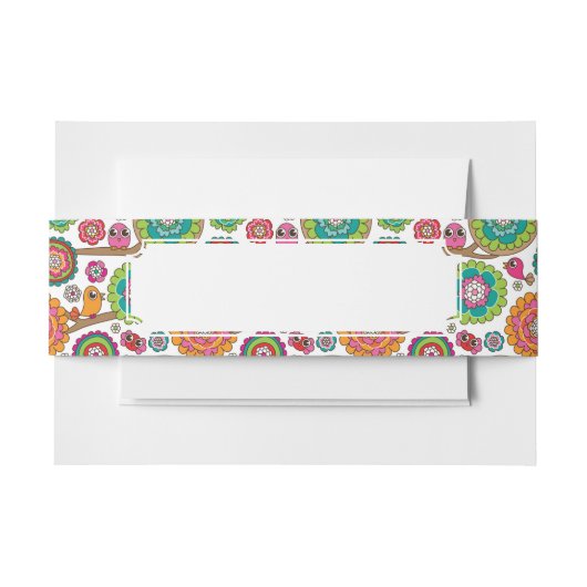 落書きによっては背景パターンが開花します 招待状ベリーバンド (正面例)