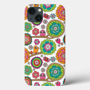 落書きによっては背景パターンが開花します iPhone 13ケース
