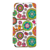 落書きによっては背景パターンが開花します INCIPIO iPhoneウォレットケース (フォリオ 正面)