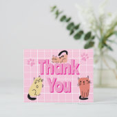 落書きねこありがとう ポストカード (スタンド正面)