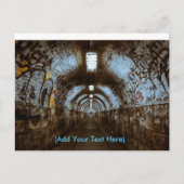 落書きのある列車トンネル ポストカード (正面)