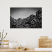 落書きのある砂漠の風景 ポスター (キッチン)