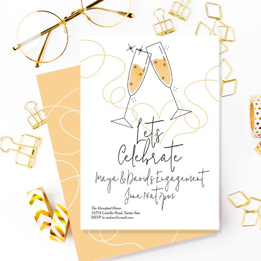 落書きのお祝い 招待状