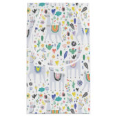 落書きのアルパカパターン スモールペーパーバッグ (裏面)