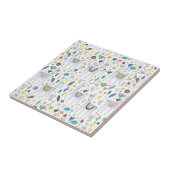 落書きのアルパカパターン タイル (側面)