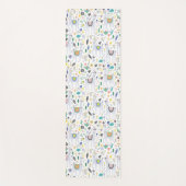 落書きのアルパカパターン ヨガマット (正面)