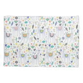 落書きのアルパカパターン 枕カバー (裏面-左)