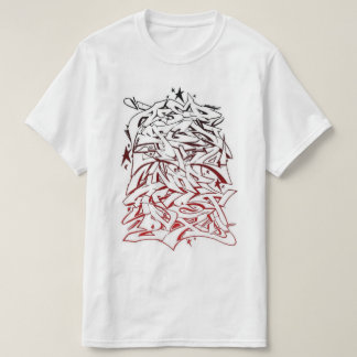 落書きのアルファベットのヒップホップのティー Tシャツ