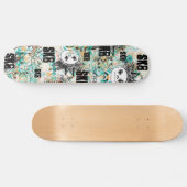 落書きのアーガイルの人 +文字のスケートボード スケートボード (横)