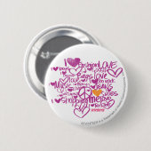 落書きのオレンジか紫色 缶バッジ (正面&裏面)