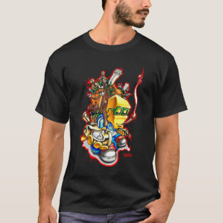 落書きのキャラクター-より堅いの- Tシャツ