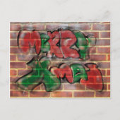 落書きのクリスマス シーズンポストカード (正面)