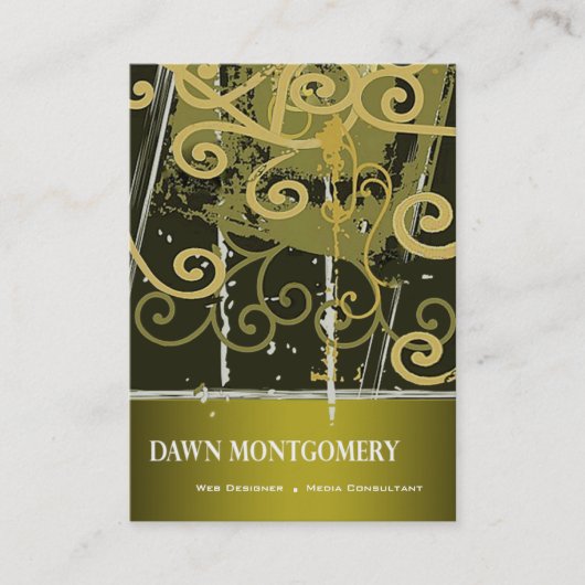 落書きのグランジなくもの巣デザイナーメディア・コンサルタント 名刺 (正面)