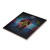 落書きのコロラド州の旗のグランジな陶磁器の壁のタイル タイル (側面)